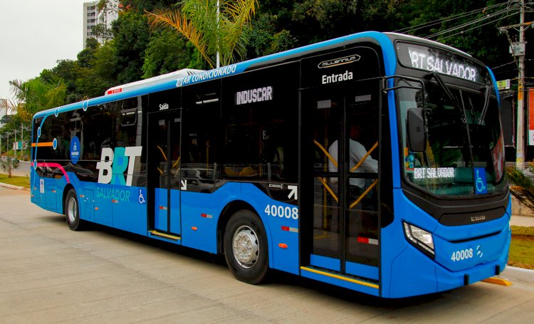 Ônibus do BRT chegaram a Salvador e passam por testes na segunda (19)