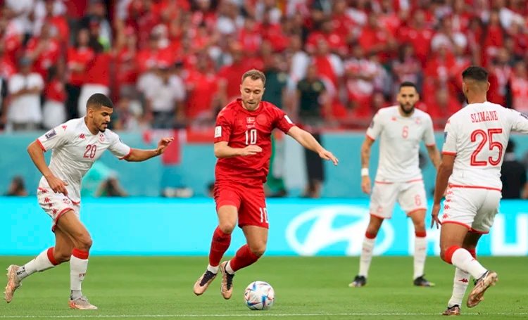 Tunísia sufoca Dinamarca e arranca empate sem gols