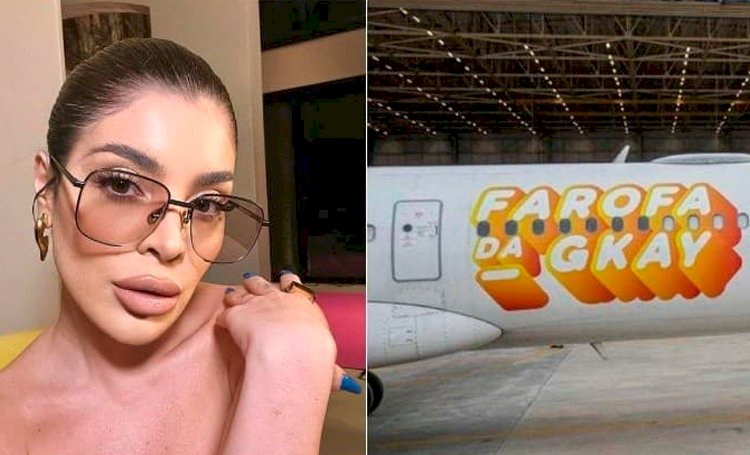Farofa da Gkay: Influenciadora apresenta avião que levará famosos para o seu aniversário: “Avião dos farofeiros…”