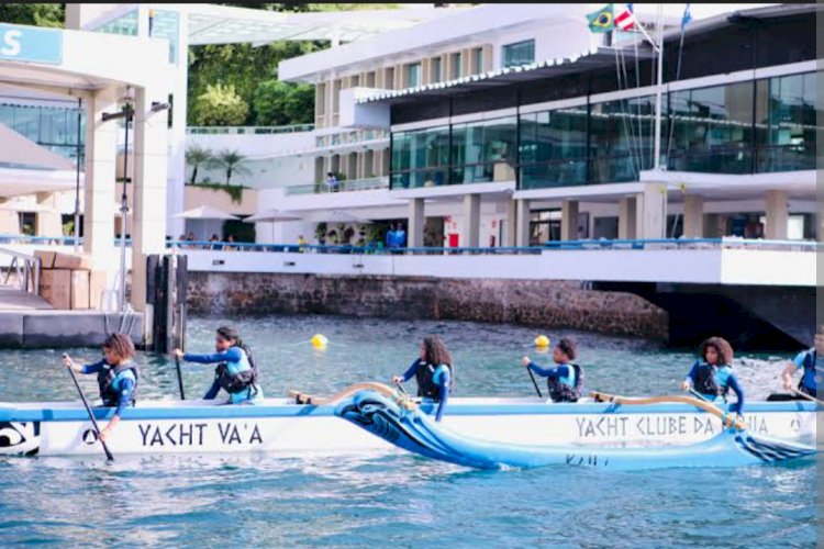 Parceria entre Prefeitura e Yacht promove aulas de canoagem e vela para alunos da rede municipal